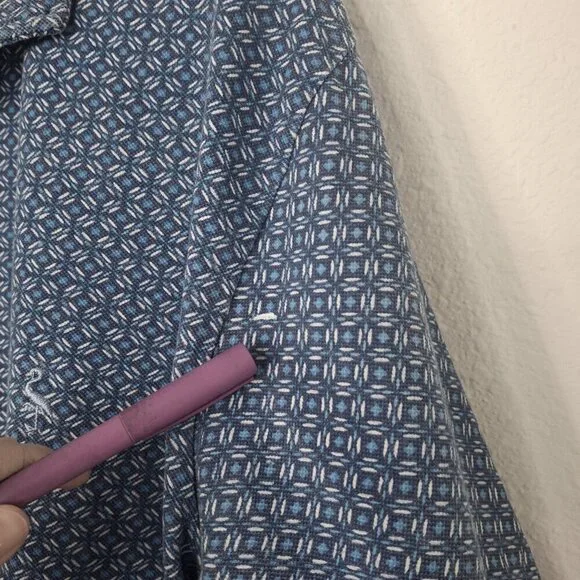 Tailorbyrd Mens Polo Shirt Sz XXL Geo Print Colorful Preppy Golf Boho Artsy - Picture 7 of 16